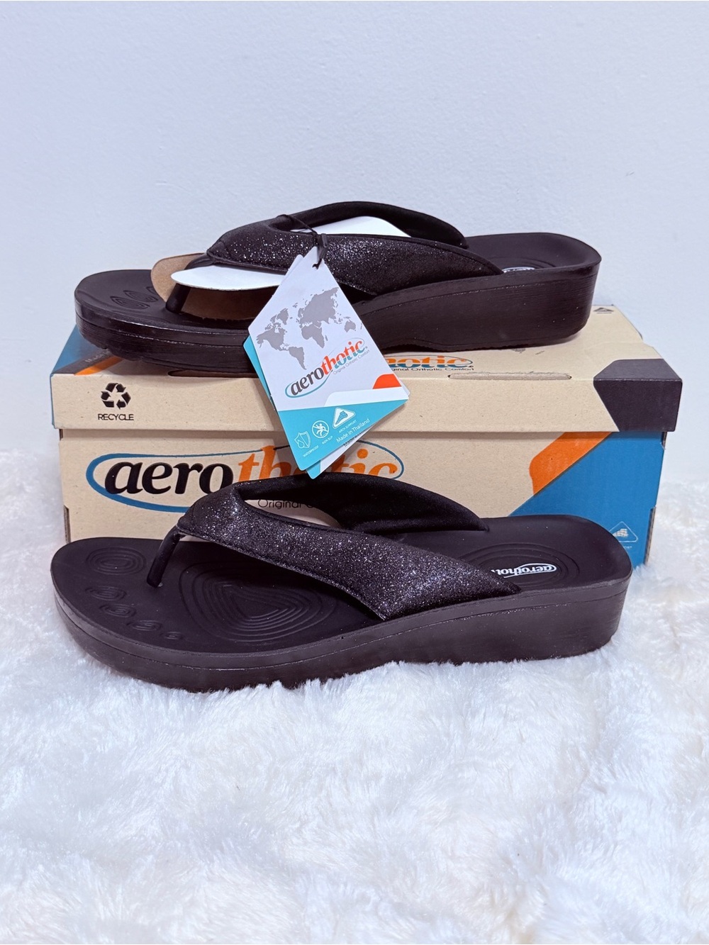 AEROTHOTIC Slip On Recovery Footwear Plantar Fasciitis Flip Flops Women Yoga 8